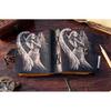 Angel Leather Journal - Handmade Leather Notebook • Grimoire Journal • Blank Book • Vintage Deckle Edges Paper • Special Gifts for Girls.