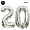 32inch Silver Number Foil Balloons Large Digit 0-9 Helium Globos Happy Birthday Party Decor Wedding Anniversary Graduation 2026