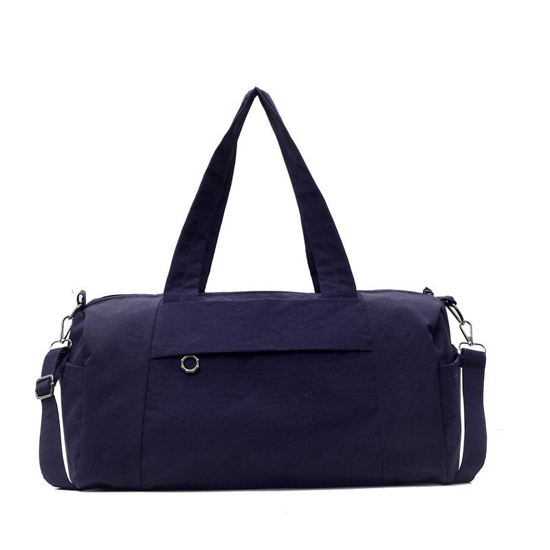 

Korean Style Women s Large Capacity Lightweight Travel Bag, Crossbody Casual Solid Color for Short Trips & Fitness. 20x21x42 cm темно-синього кольору