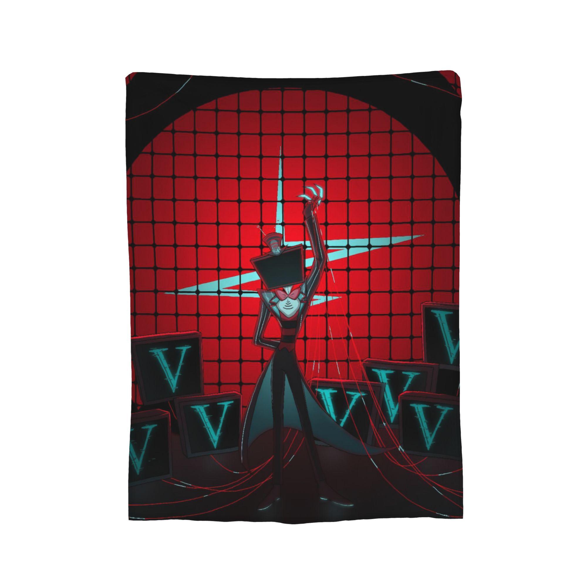 

Cartoon Hazbins Hotels Vaggie Blanket Fleece Spring Autumn Lightweight Thin Throw Blanket for Home Travel Plush Thin Quilt 150x180cm