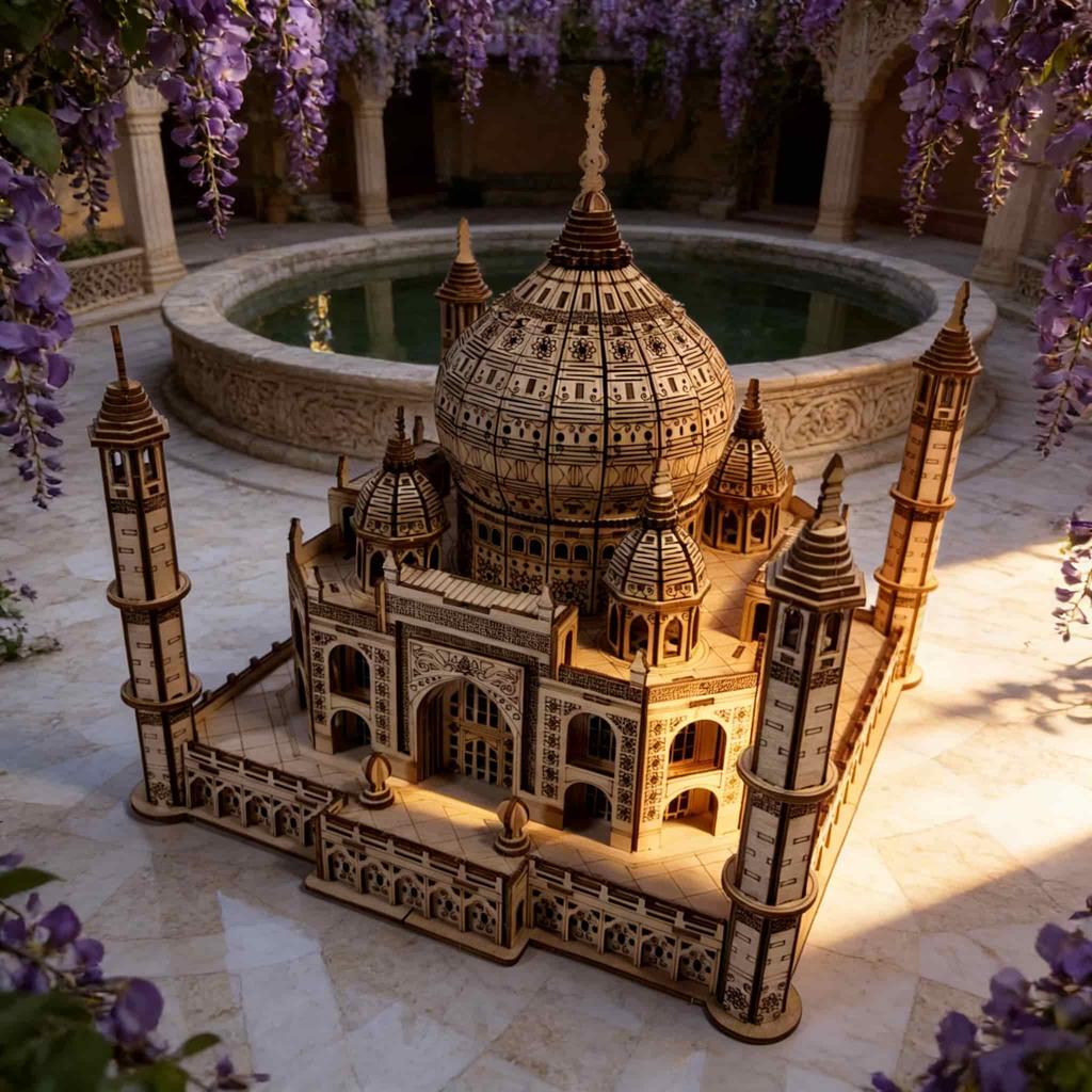 Taj Mahal 3D Wooden Jigsaw Puzzle Miniature an Ideal Festive Present Ideal for Halloween Christmas Plus Birthdays