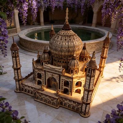 Taj Mahal 3D Wooden Jigsaw Puzzle Miniature an Ideal Festive Present Ideal for Halloween Christmas Plus Birthdays