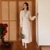 Simpeulleteulo Sr_V-Neck Long-Sleeve Dress