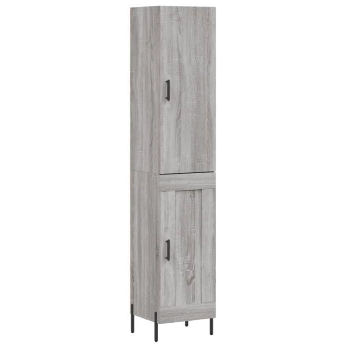 VidaXL Highboard Sonoma Grey 34.5x34x180 Cm Engineered Wood 3199119