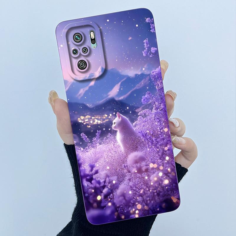 For Xiaomi Poco M5s Phone Case PocoM5s Cover Fashion Simplicity Butterfly Floral Soft Liquid Silicone Shell For Poco M 5s Fundas