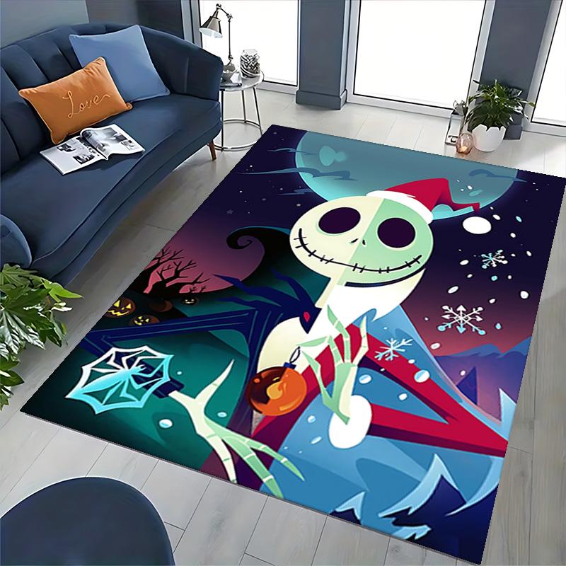 1pc Nightmare Before Christmas Carpet for Playroom Bedroom Living Room Sofa Home Decor,Game Area Rug Non-slip Floor Mat. D7280138