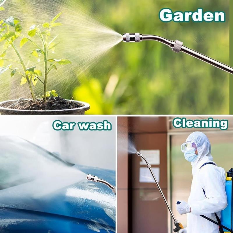 Industrial Long Reach Stainless Steel Spray Wand Set Adjustable Spray Patterns Ergonomic Triggers For Outdoor Watering