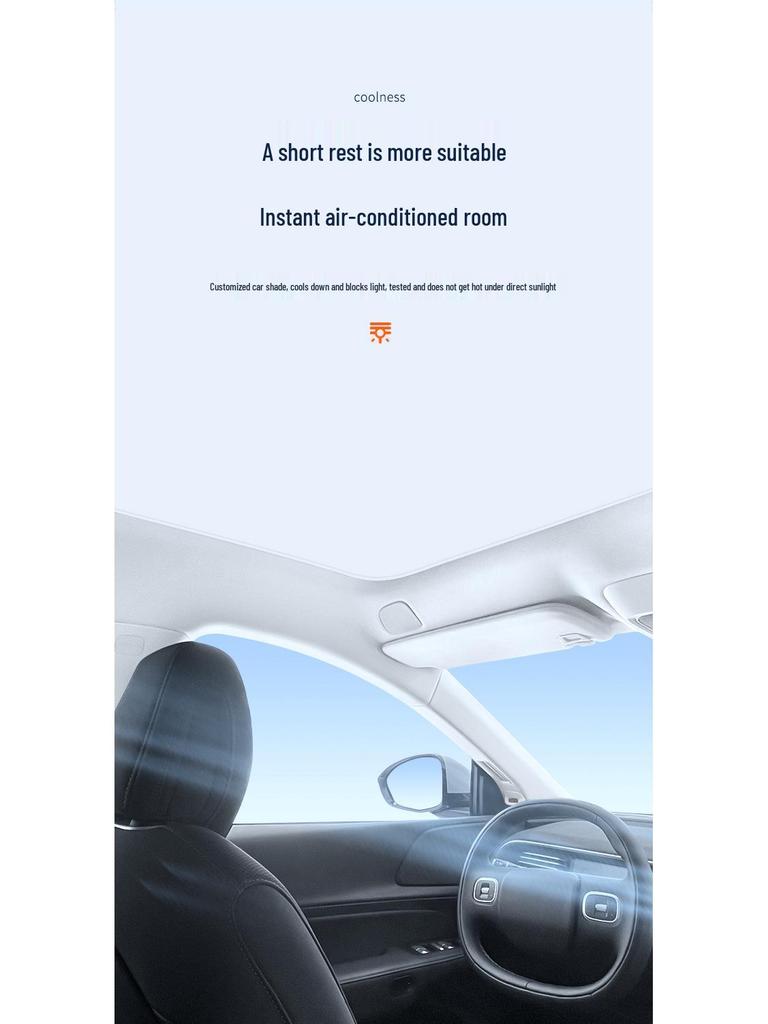 XPeng 23 G6 Sunroof Ice Crystal Sunshade: Heat Insulation, Sun Protection, Privacy Shield, Opaque