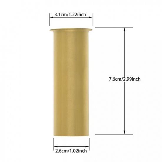 2 Pack 3" Long Brass Drain Tube in 1" Dia. for Transom Motorwell Baitwell
