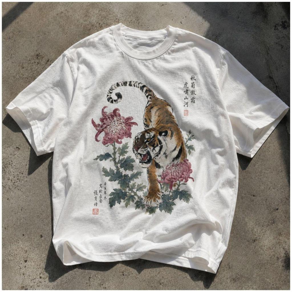 New Arrivals TigerPrint TShirts 90sInspired Cropped Tops Y2k Grunge Style And 2000sInspired TopsUnisex