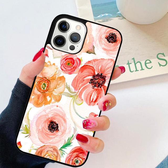 Watercolor Palm Leaves PINEAPPLE Phone Case Cover for iPhone 17 Air 16 15 14 13 11 12 Pro Max Plus Shell Coque