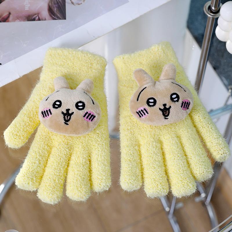 Kinderhandschuhe Winter Mädchen warm Fleece Cartoon Kinder Jungen Winter Frostschutz Fünffingerhandschuhe YA