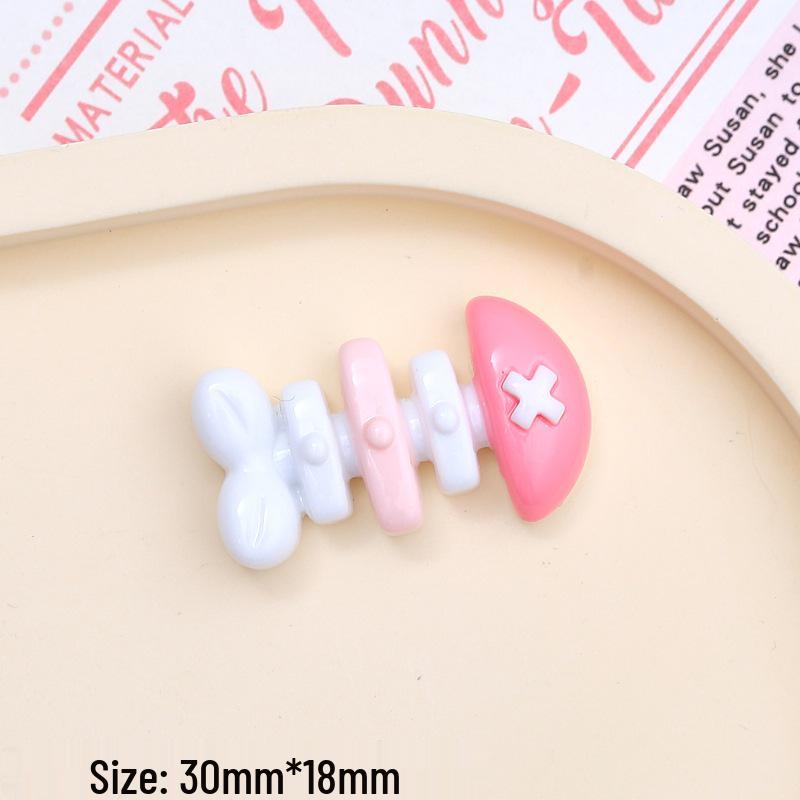 Colorful Cartoon Fish Bone Resin Hair Clips & DIY Croc Charms for Kids