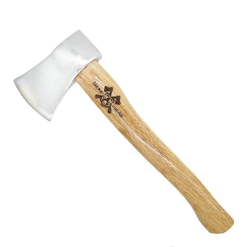 G&B Grumpy Bear Cowhide Handle Camping Hammer - Durable Forged Ground Nail Tool for Outdoor Craftsmanship