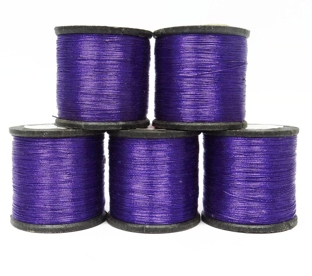 Lot Of 5 Pcs Polyamide Spool Quilting Machine Stitching Metallic Orange