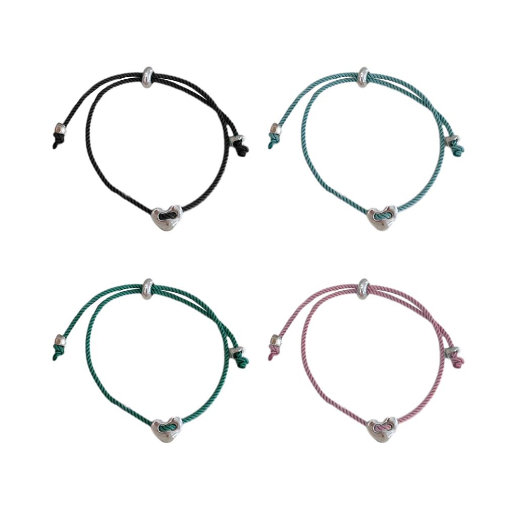 Fashionable Heart Bracelet Adjustable Drawstring Bracelet Alloy Material Suitable for Daily Life and Special Occasion