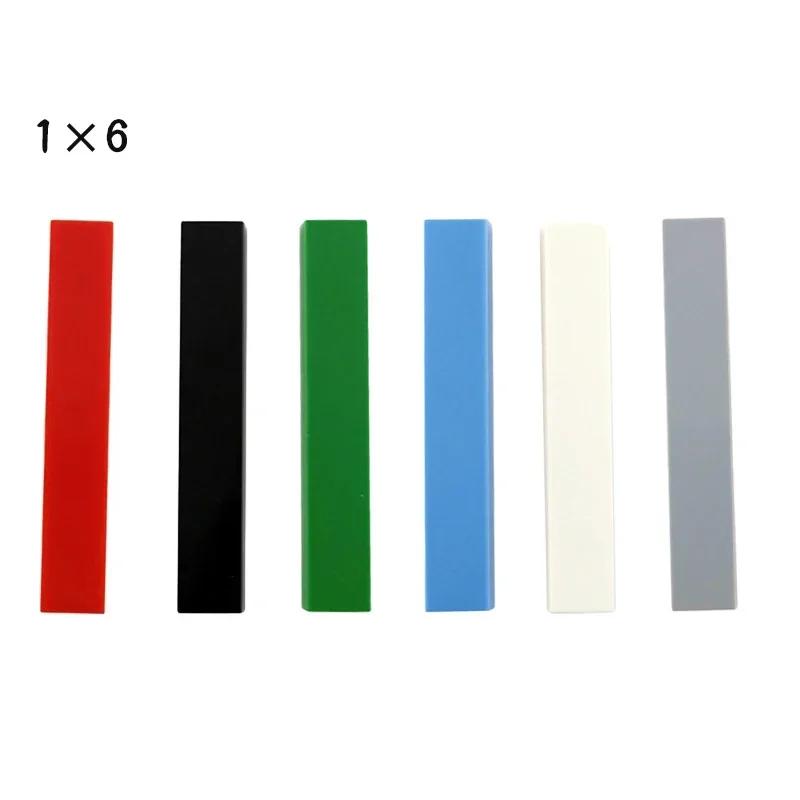 50pcs Bulk Building Blocks Smooth 1x6 Figure Bricks 11 Colors Educational Creative Toys for Children Size Compatible With 6636