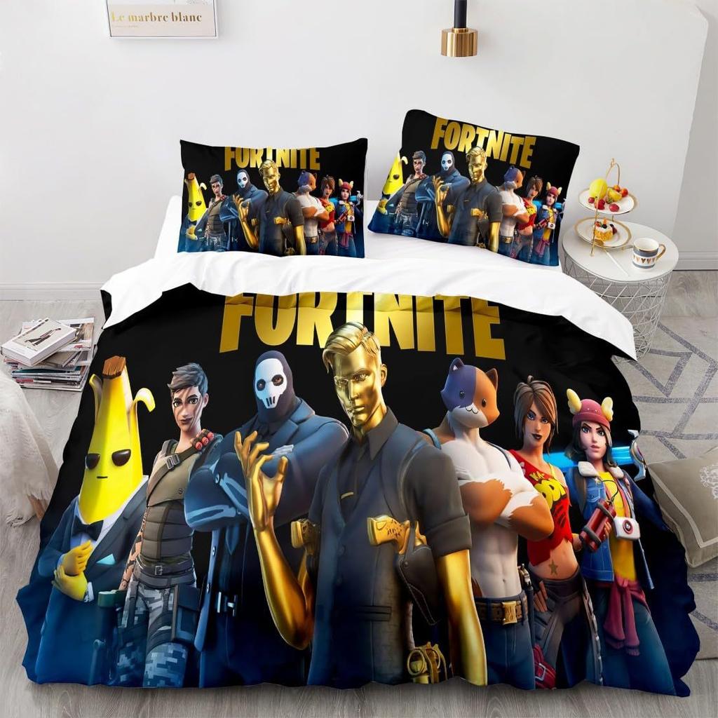 Fortnite Digital Printing Quilt Set Three-Piece Game Themed Home Textiles