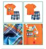 Summer Boys' Fashion Knit Cartoon T-Shirt & Shorts Set