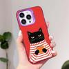 Cute Coffee Cat Purple Translucent Mobile Phone Case for iPhone 17 16 15 14 13 12 11 X XR XS Air Pro Max Plus Colorful Cover