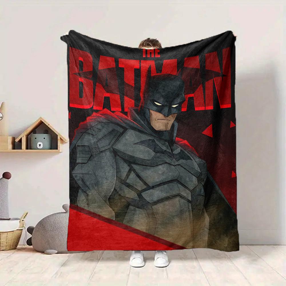1 pezzo Batman, Coperta da Supereroe Leggera in Flanella per Divano, Letto, Viaggio, Campeggio, Soggiorno, Ufficio, Divano, Sedia e Letto