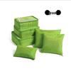 Conjunto de Armazenamento de Viagem de Seis Peças: Bolsas de Quatro Compartimentos para Roupa Íntima, Sacos de Grande Capacidade para Roupas e Sapatos em Mala