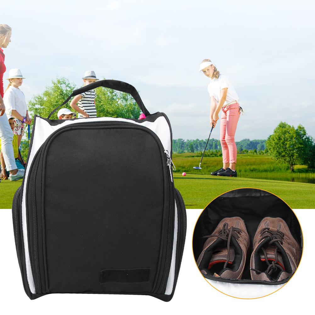 Portable Waterproof Nylon Golf Shoe Clothes Bag Package Accessory with Handle