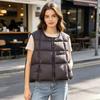 Top with new thermal easy coat down cotton autumn and winter casual short vest round neck vest women's fashion