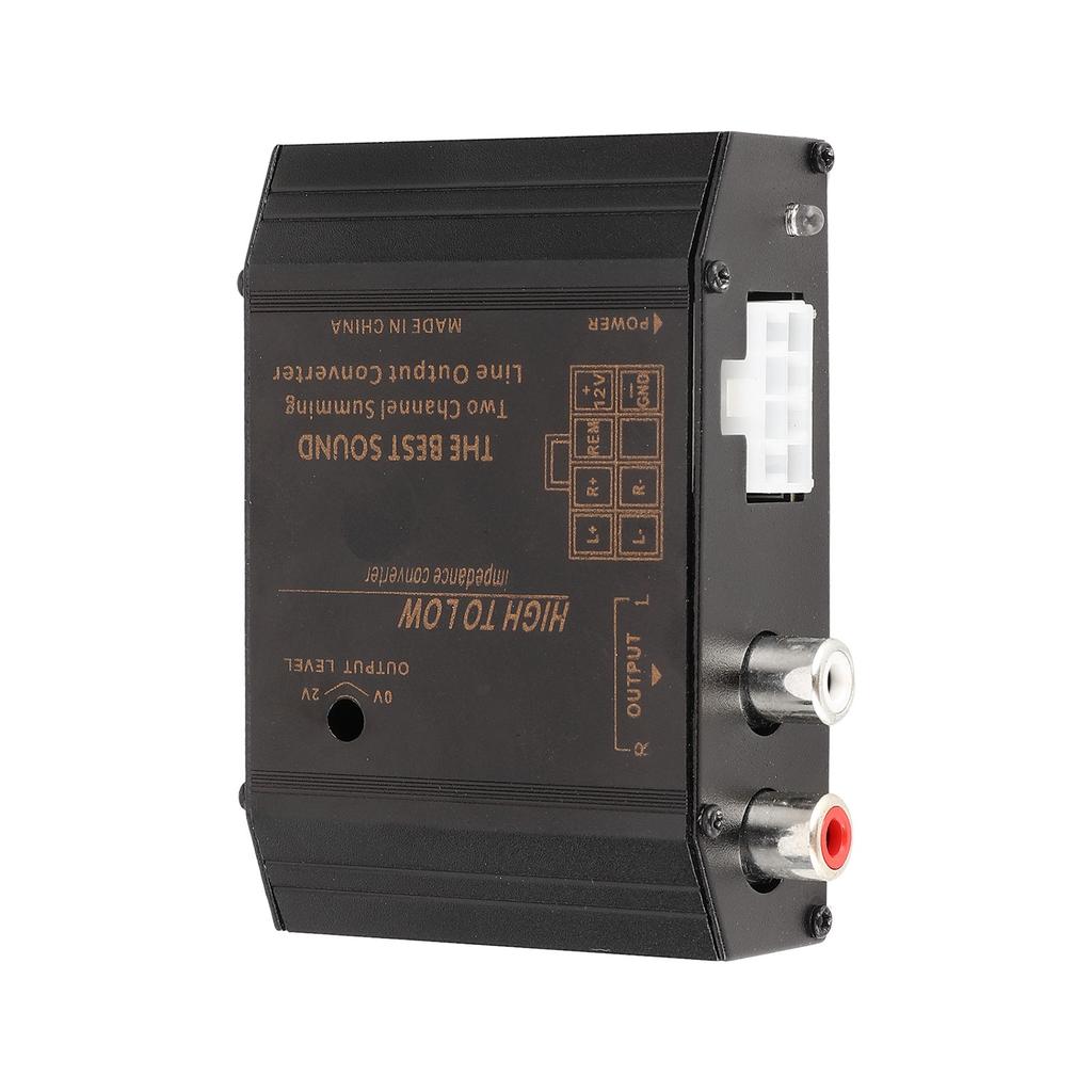 12V Car Audio Speaker High to Low Level Converter Adapter Connector RCA Port AntiInterference