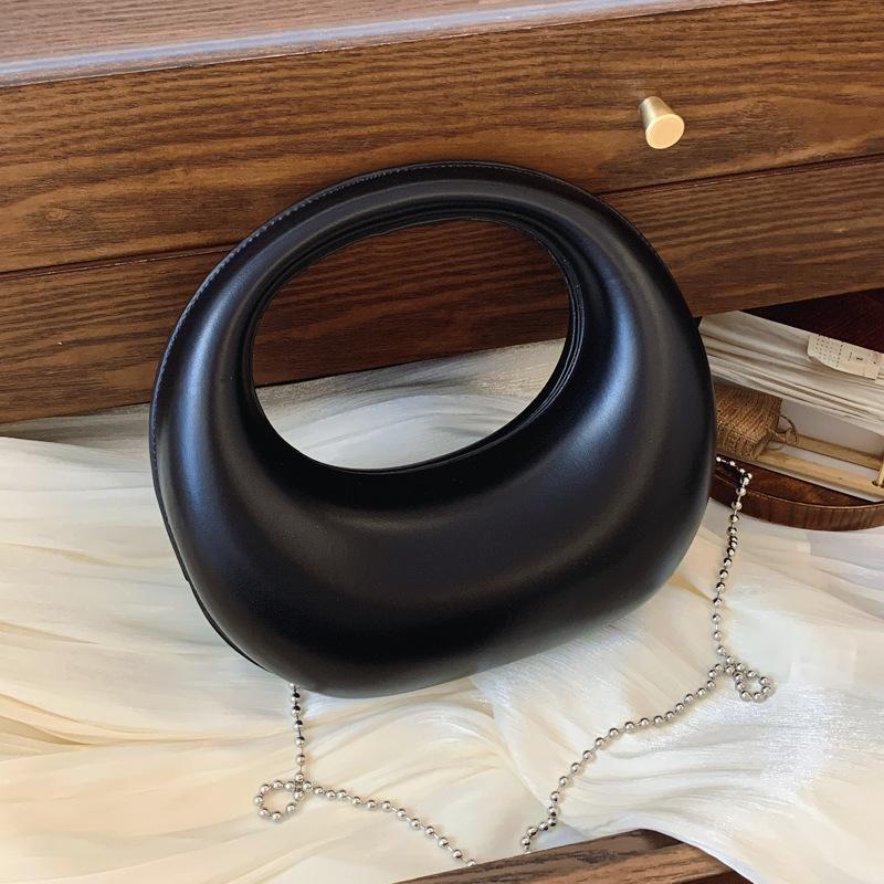 

Ретро-нішева дизайнерська сумка на ланцюжку 2024 літо нова персоналізована модна портативна сумка-півмісяць високої цінності чорний