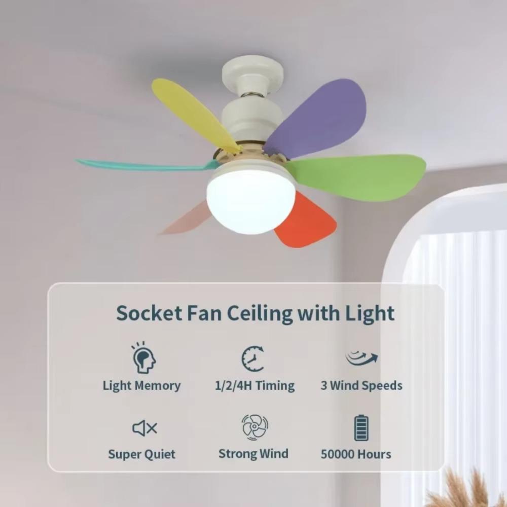 LED 30W/40W Ceiling Fan Light E27 with Remote Control for Dimming Suitable for Living Room Study Household Use 85-265V