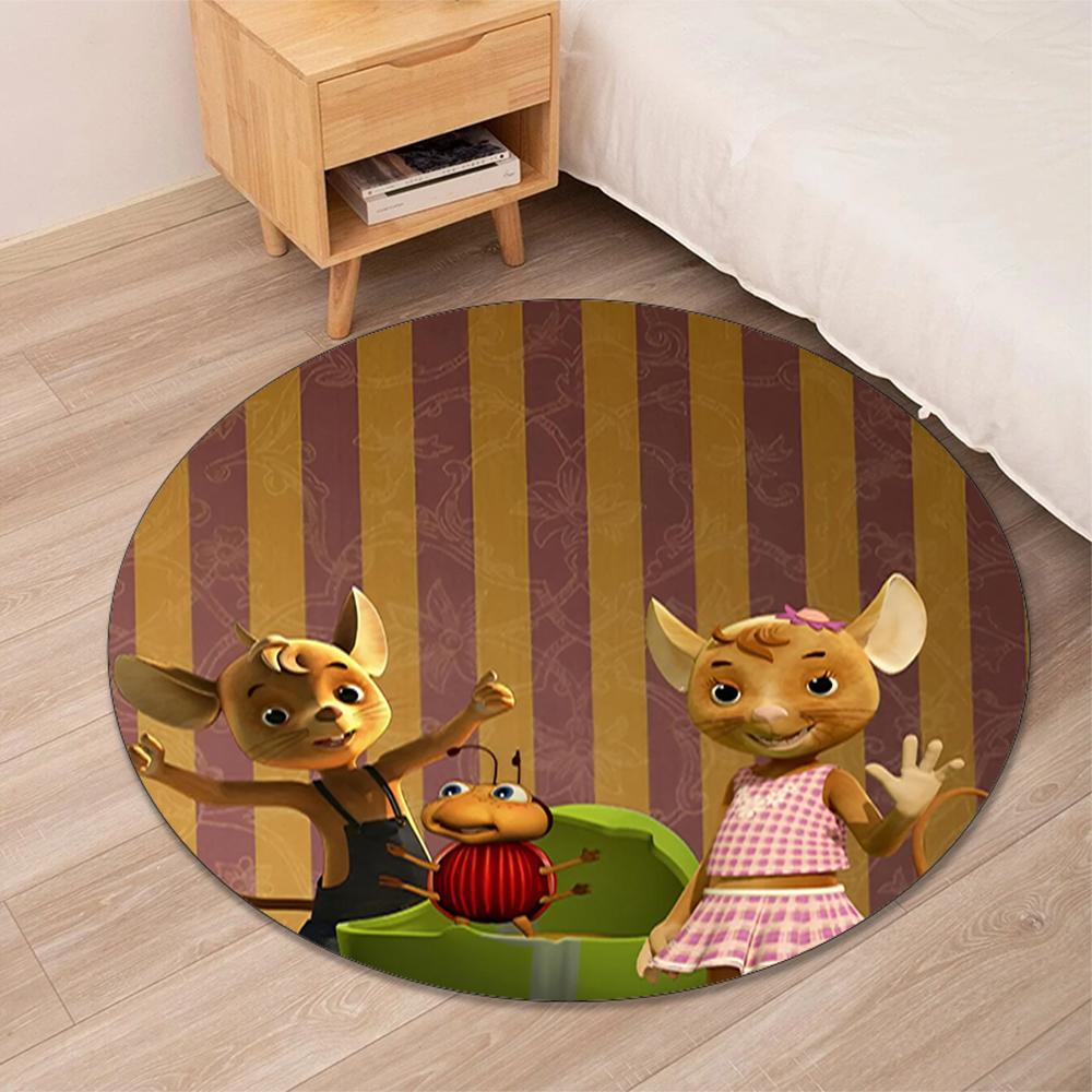 JoNaLu Printed Round Rug Carpet Chair Rug Area Rug Entryway Doormats,for Office Chair Living Room Bedroom Kitchen Room.