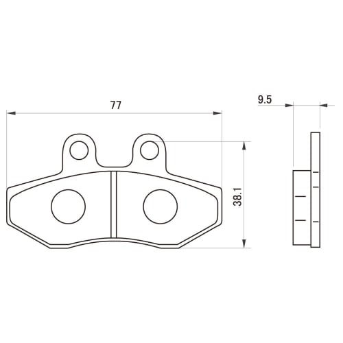 Daytona Motorcycle Brake Pad Red Pad (Semi Metal Pad) Cygnus X1255UA/28S/1YP1(03-13) Cygnus X125SR/FI5UA/28S(04-12) etc. Front 79852 Thread No.:68