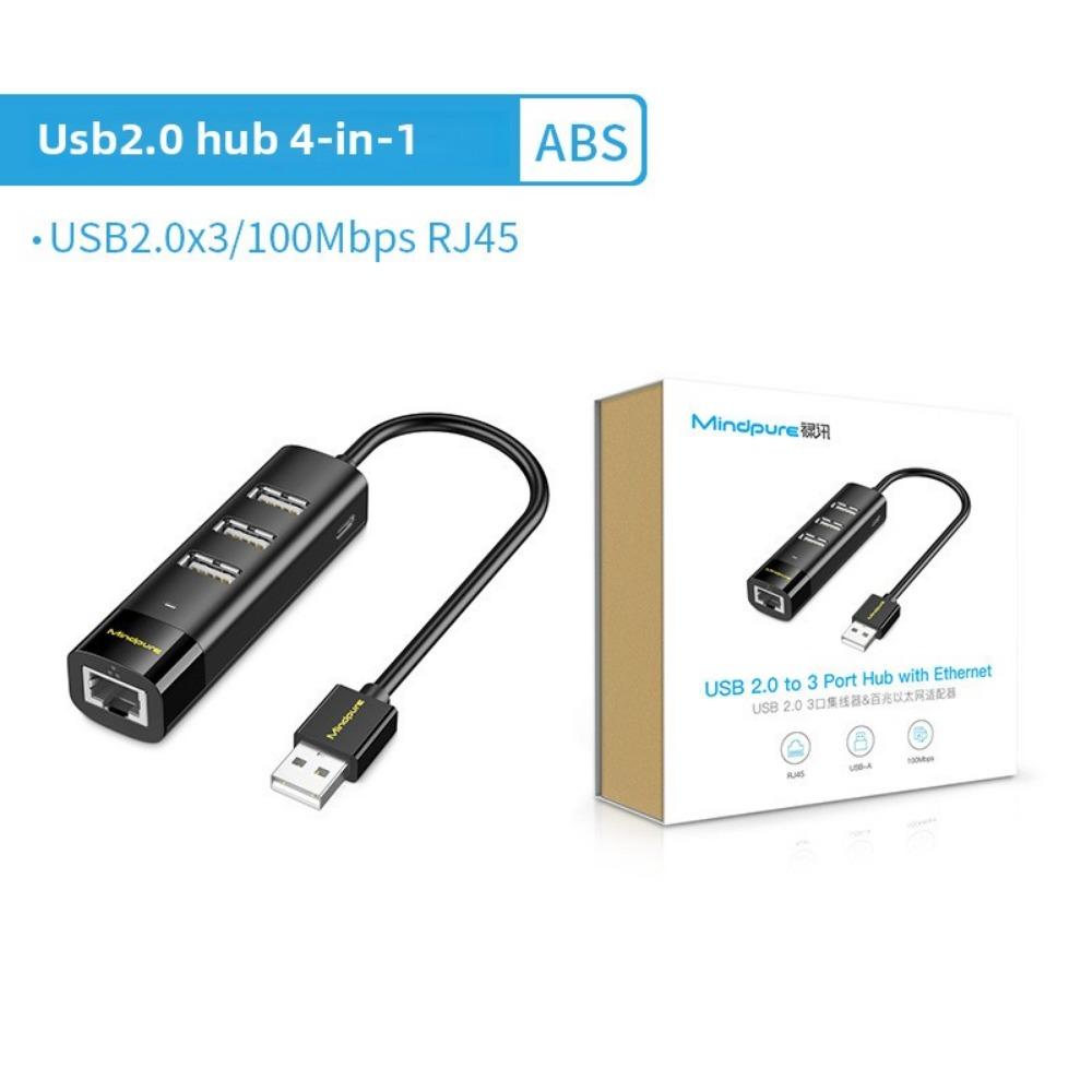 

USB 3.0 Gigabit Ethernet Hub 4-портовый разветвитель с адаптером типа C для расширения сети ноутбука UR008 USB2.0