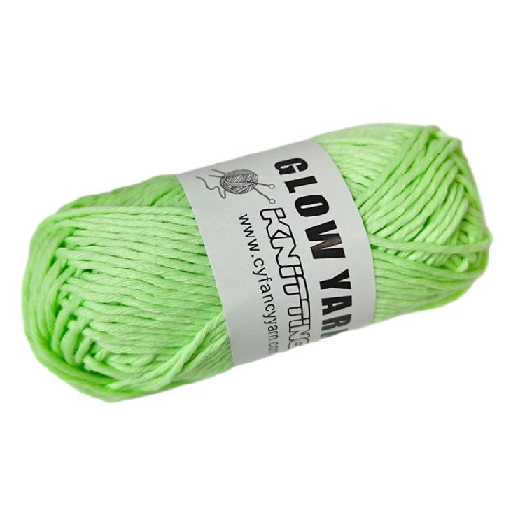 2mm Glowing Cotton Yarn for Handmade Hat Crochet Thread Supplies Knitting Yarn