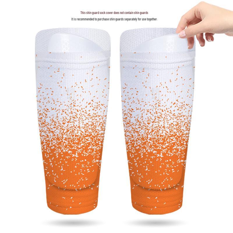 Cross-border Spot Football Shin Guards Socks with Calf Inserts for Adults & Children - Professional Protective Gear Large
