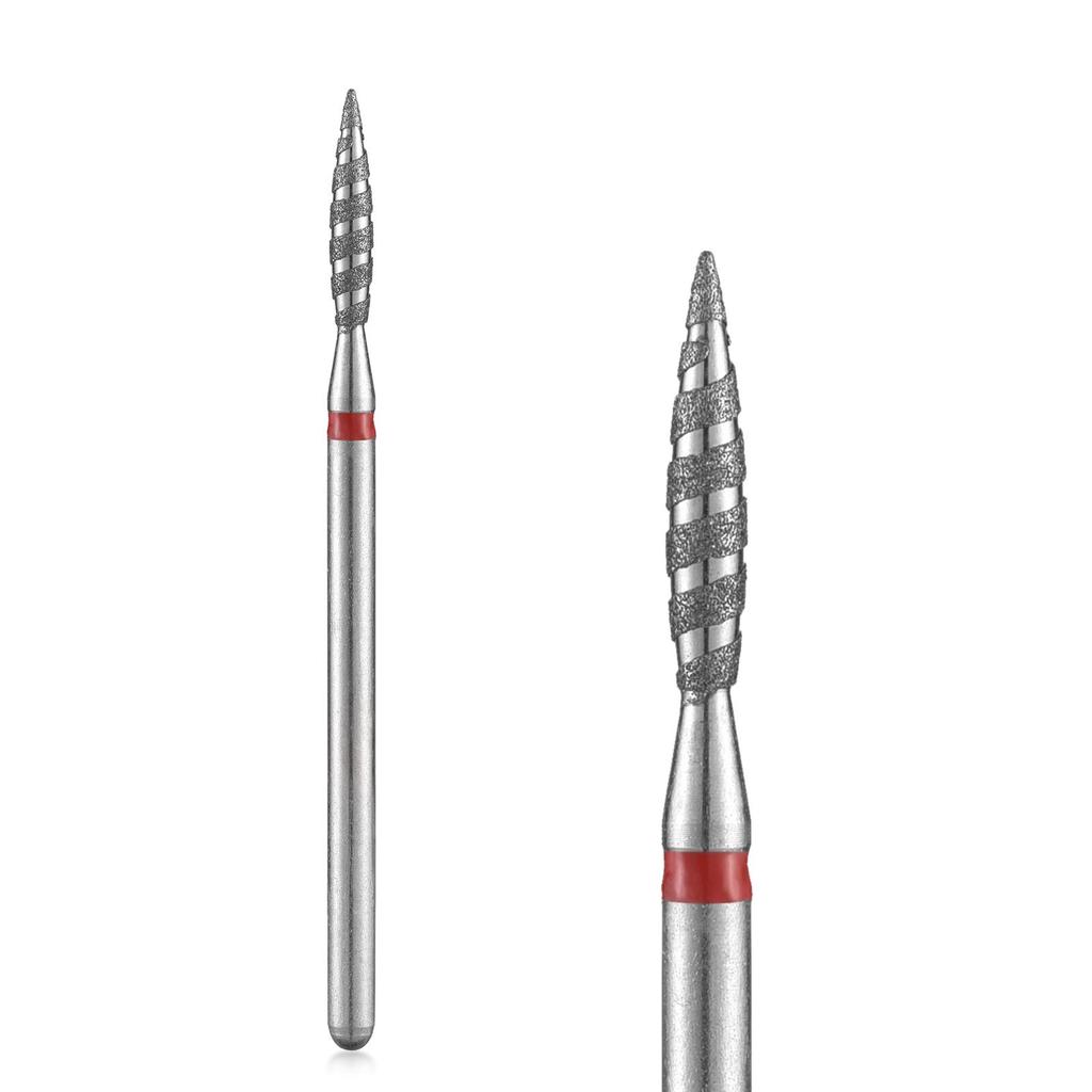 Tornado Flame Diamond Nail Drill Bit Milling Cutters Pedicure Diamond Burrs for Electric Polisher Accessories Tools