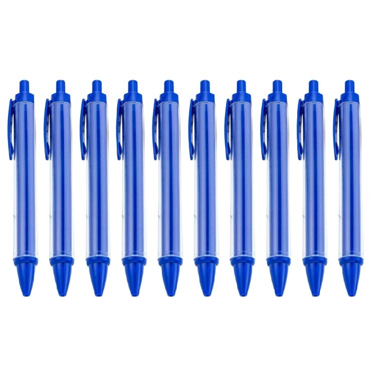 10Pcs Retractable Ballpoint Pen Plastic Ballpoint Pen Press to Open Close Ergonomic Grip Writing Pen for Students