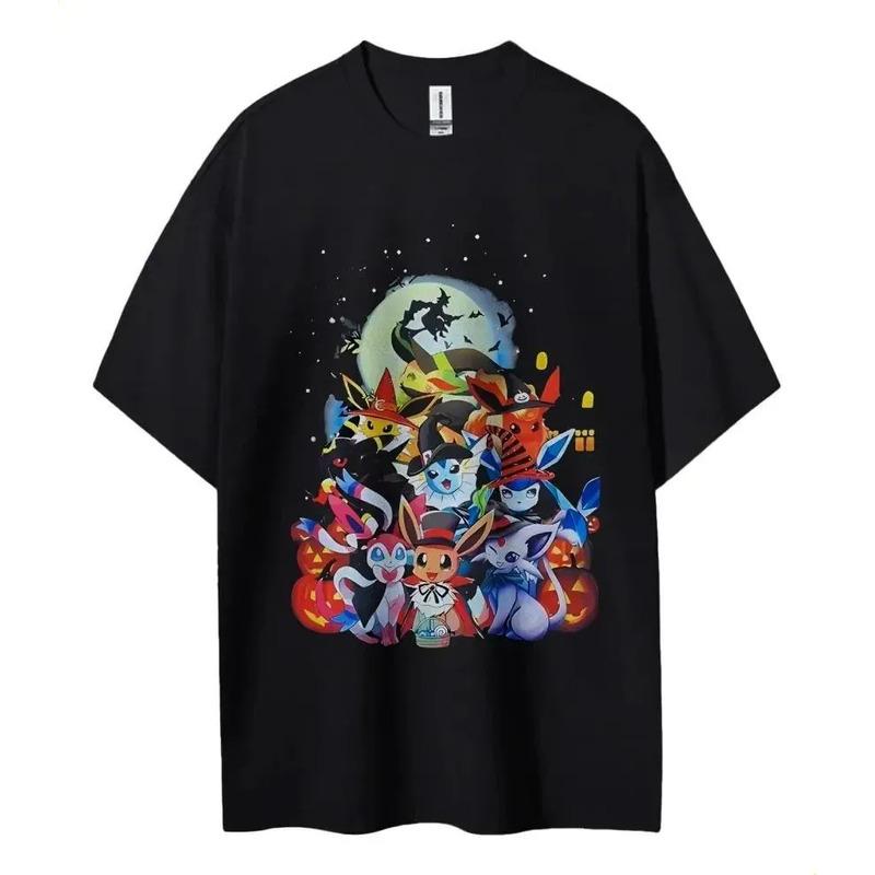 Camiseta Negra De Halloween De Eeveelutions S