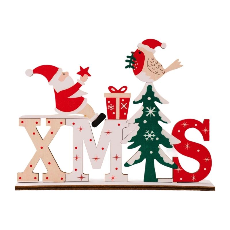 Natürliches Holz Weihnachtsalphabet Display Handgefertigte Feiertagsdekoration Für Wohnzimmer Schreibtisch Oder Regal Dekoration