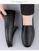 Men's Four Seasons Leather Slip-On Loafers: Easy On/Off, Soft Breathable Sole, Business Casual, Top Layer Cowhide, Flat Bottom.