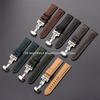 Echtes Kalbsleder Uhrenarmband für Omega Business-Uhrarmband für Seiko 22mm 20mm 26mm Schmetterlingsverschluss Nähte Braunes Armband