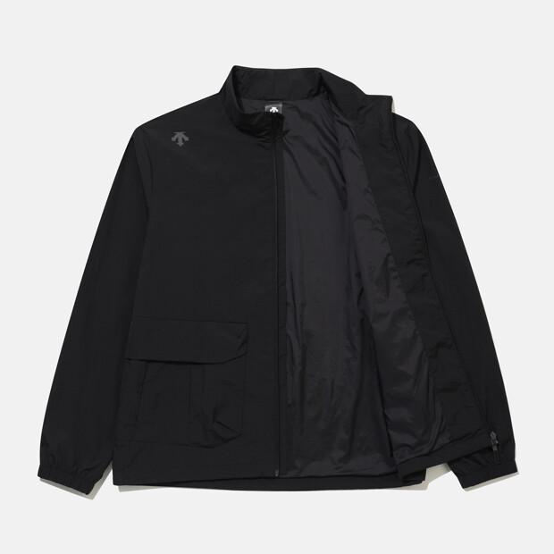 Descente Men'S Rainblock Lined Stand-Neck Jacket Black Sr321Djk83