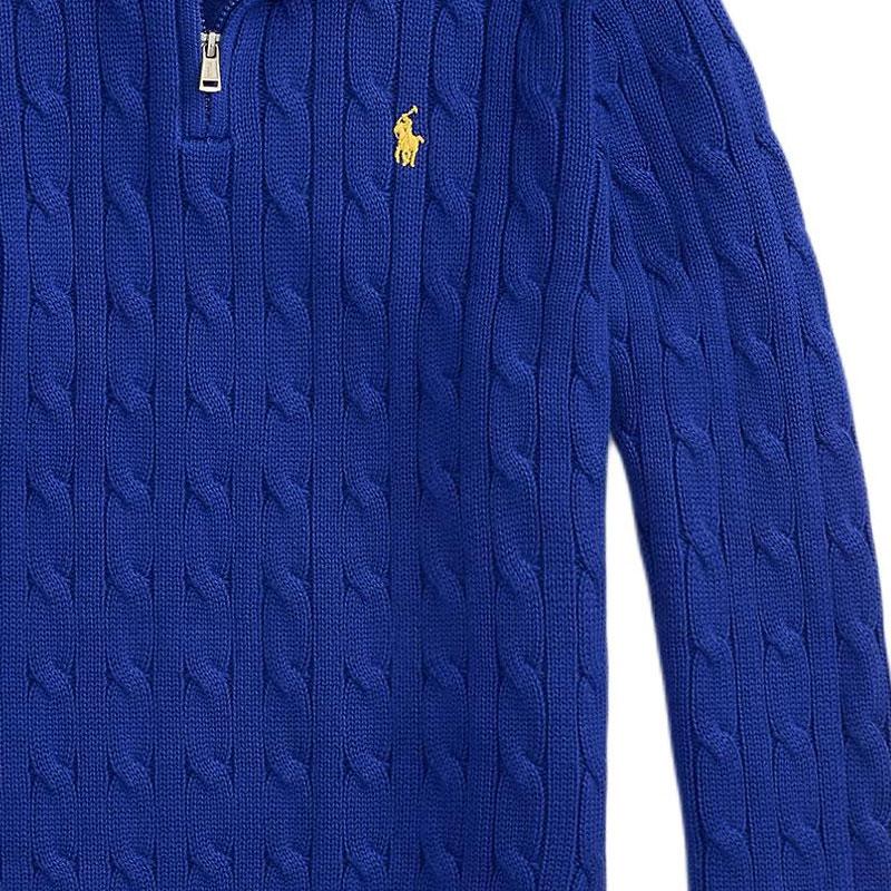Dětský dětský svetr Polo Ralph Lauren s pleteným bavlněným zipem 323868894-022