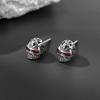 European American Stainless Steel Earrings With Male Personality Retro Hip-hop Street Skull Punk Style Titanium