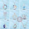 925 Silver Necklaces Heart Simple Irregular Trendy Simple Necklaces for Women Gift Party Jewelry Gift