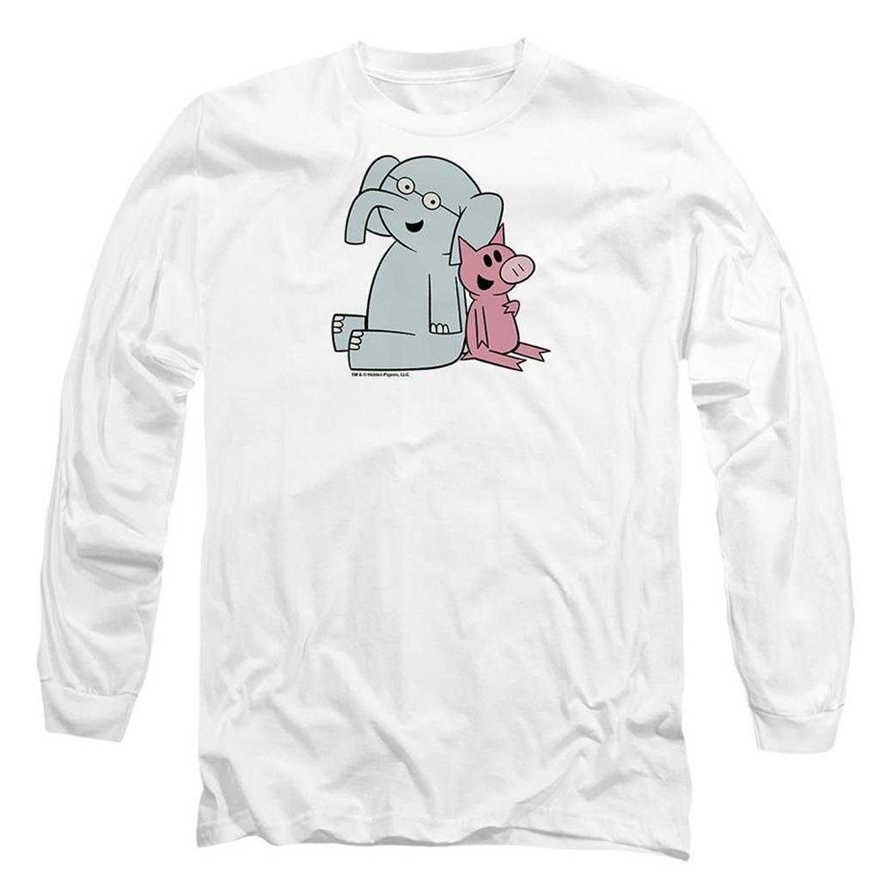 The Pigeon Unisex Adult Gerald & Piggie Logo Long-Sleeved T-Shirt