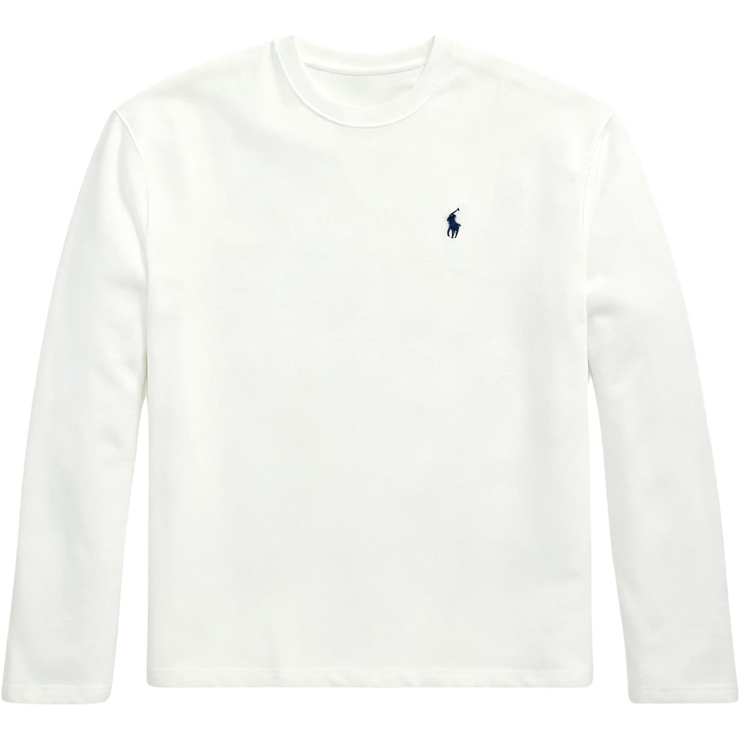 Polo Ralph Lauren Ss26 Small Pony Logo Embroidered Casual Crew Neck Pullover Long Sleeve T-Shirt Classic Edition Men T-Shirt 710P03127-003 M
