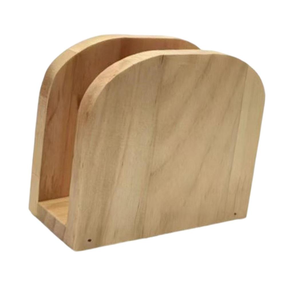 Wooden Freestanding Napkin Holder Rustic Paper Tissue Dispenser for Restaurant Table and Home Décor
