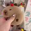 1-10PCS Squeaky Capybara Plush Keychain Cute Animal Toy Capybara Creative Bag Charm Keyring for Backpacks and Purses